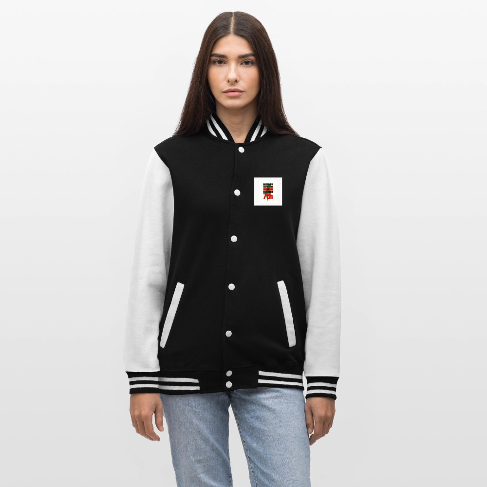 Veste Teddy - noir/blanc