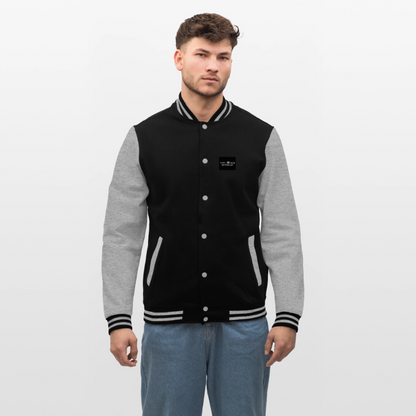 Veste Teddy - noir/gris chiné