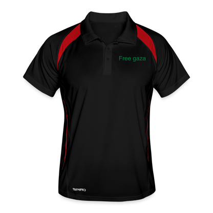 Men's Polo breathable Palestine - black/red