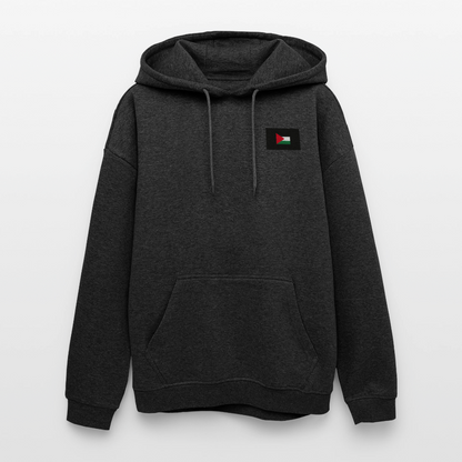 Sweat à capuche oversize unisexe Palestine - charbon