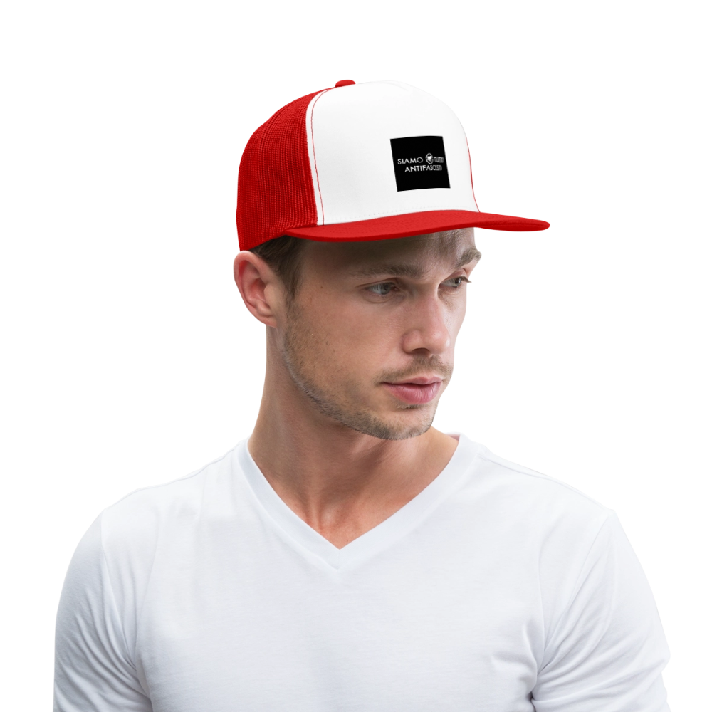 Trucker Cap - blanc/rouge