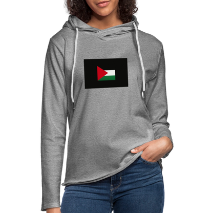 Sweat-shirt à capuche léger unisexe Palestine - gris chiné