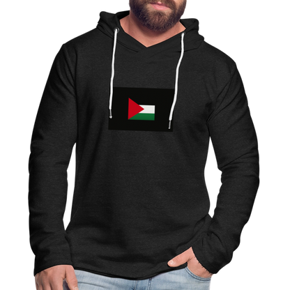 Sweat-shirt à capuche léger unisexe Palestine - charbon