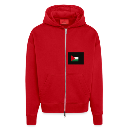 Veste à capuche bio épaisse oversize fabriqué en UE palestine - rouge