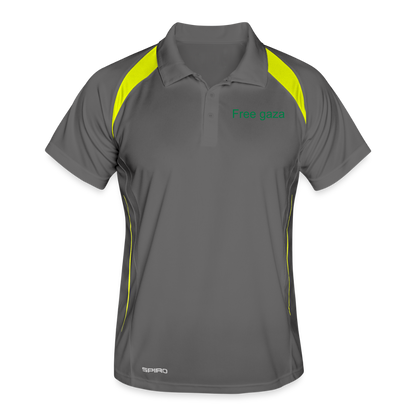 Men's Polo breathable Palestine - grey/lime