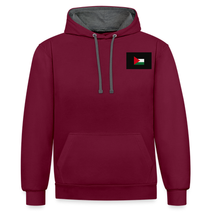 Sweat-shirt contraste Palestine - bordeaux/anthracite