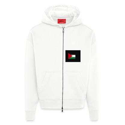 Veste à capuche bio épaisse oversize fabriqué en UE palestine - OFF WHITE