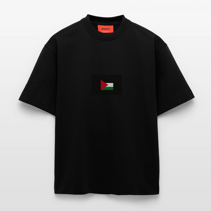 T-shirt bio épais oversize fabriqué en UE palestine - SOLID BLACK