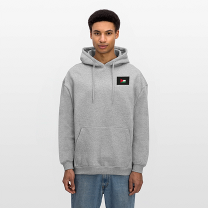 Sweat à capuche oversize unisexe Palestine - gris chiné