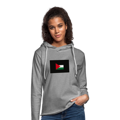 Sweat-shirt à capuche léger unisexe Palestine - gris chiné