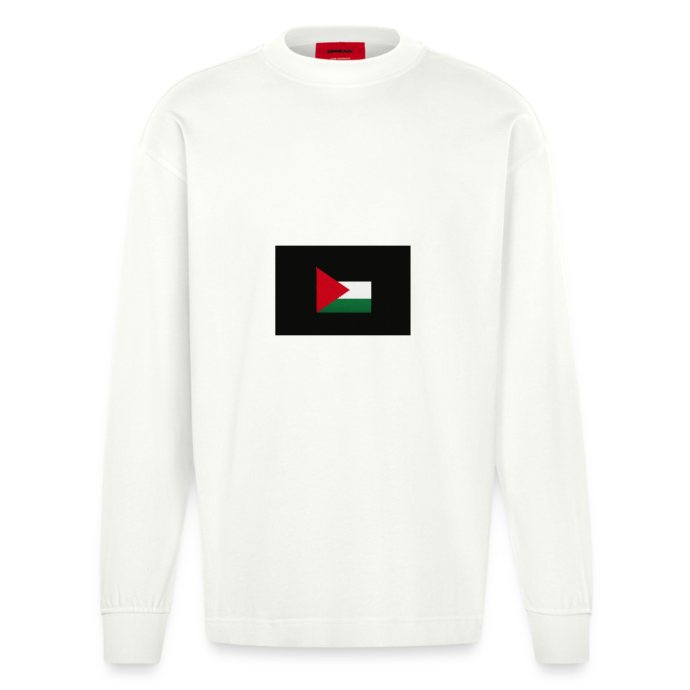 Manches longues bio épais oversize fabriqué en UE palestine - OFF WHITE