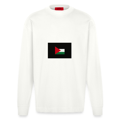 Manches longues bio épais oversize fabriqué en UE palestine - OFF WHITE