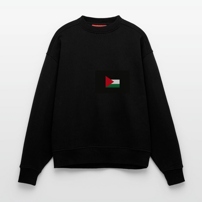 Sweat bio épais oversize fabriqué en UE palestine - SOLID BLACK