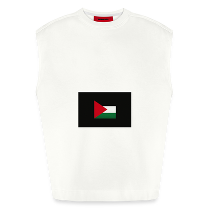 Débardeur bio épais oversize fabriqué en UE palestine - OFF WHITE