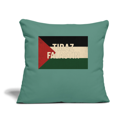 Coussin et housse de 45 x 45 cm - vert sapin