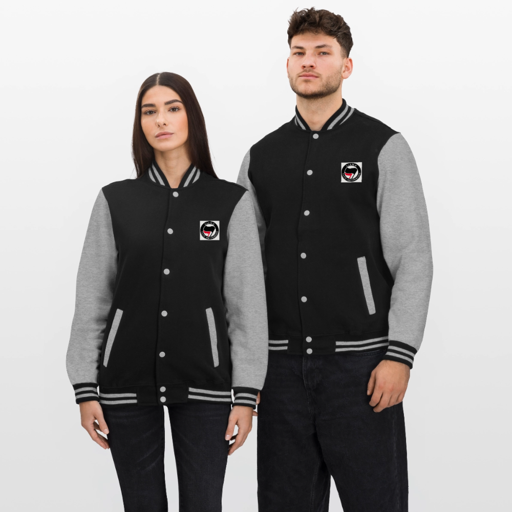 Veste Teddy - noir/gris chiné