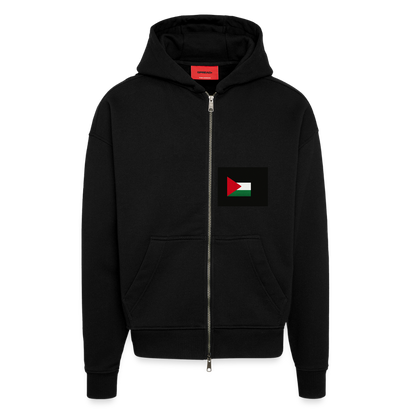 Veste à capuche bio épaisse oversize fabriqué en UE palestine - SOLID BLACK