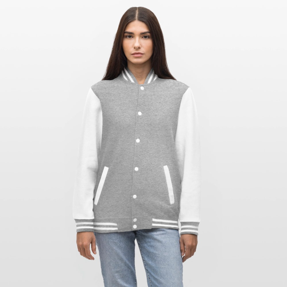 Veste Teddy🇵🇸 - gris chiné / blanc