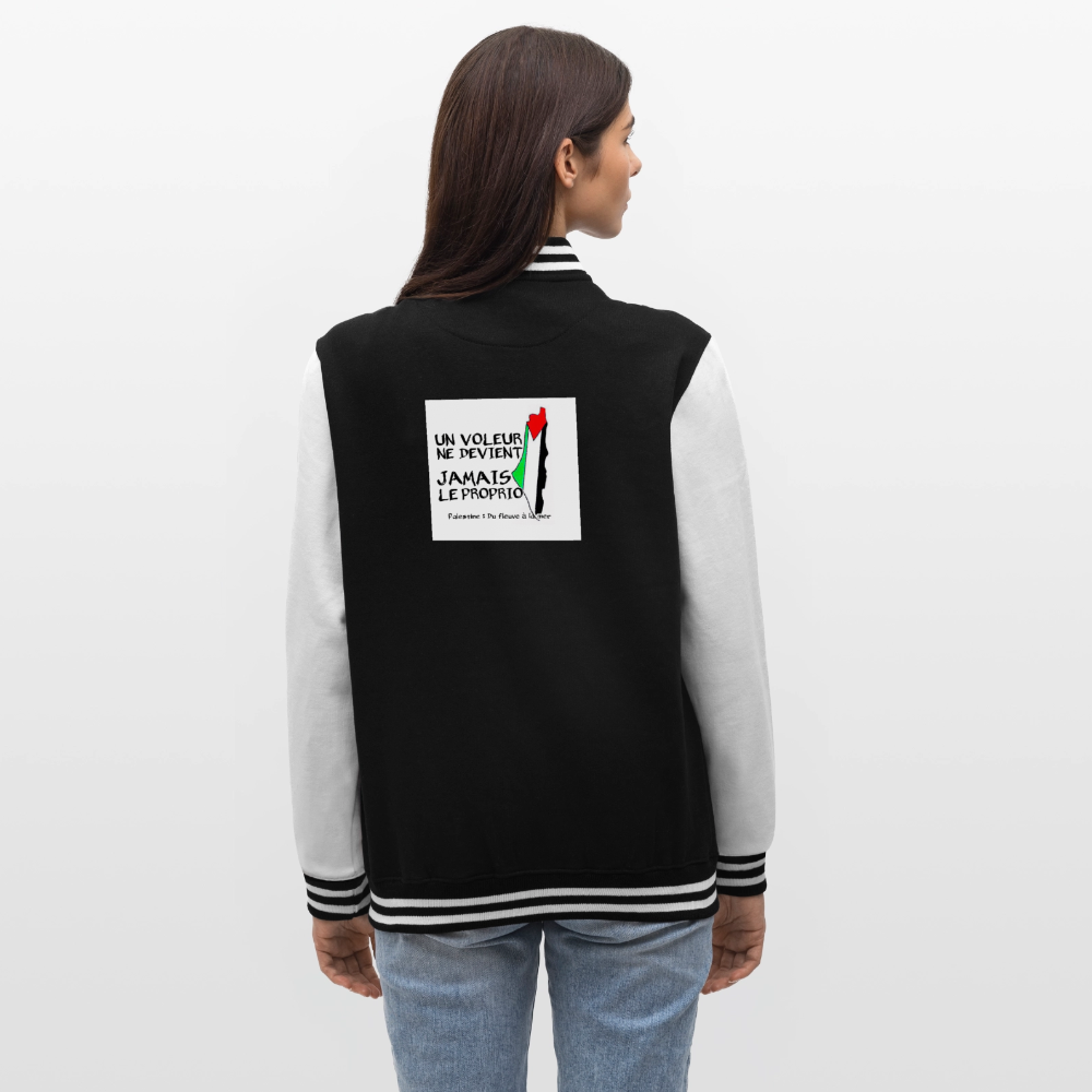 Veste Teddy🇵🇸🇵🇸 - noir/blanc