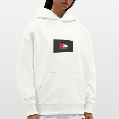 Sweat à capuche bio épais oversize fabriqué en UE palestine - OFF WHITE