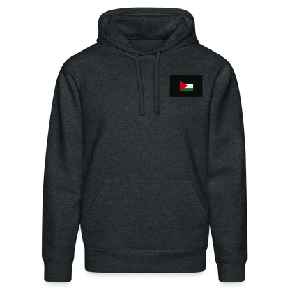Sweat à capuche bio DRUMMER Stanley/Stella Unisexe Palestine - gris foncé chiné
