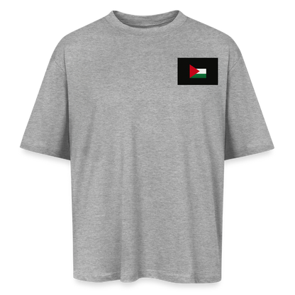 T-shirt oversize unisexe Palestine - gris chiné