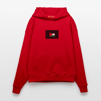 Sweat à capuche bio épais oversize fabriqué en UE palestine - rouge