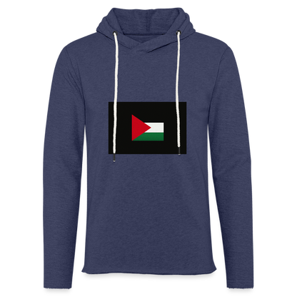 Sweat-shirt à capuche léger unisexe Palestine - marine chiné