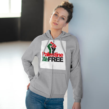 Palestine Will Be Free Zip Hoodie